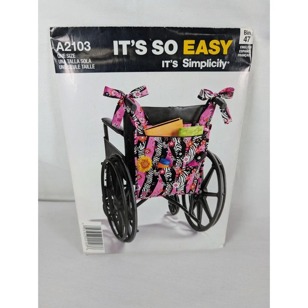 Simplicity Wheelchair Accessories Patterns Lot Of 2